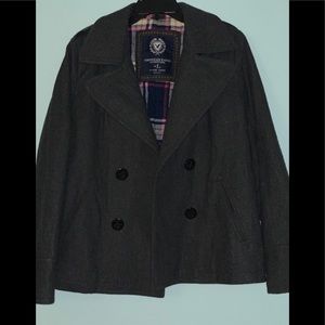 Grey American Eagle Pea Coat
